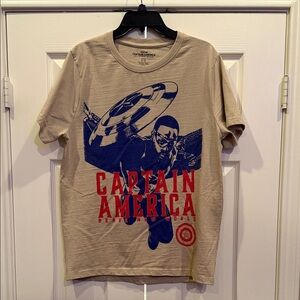Marvel Captain America Tan Graphic Tee